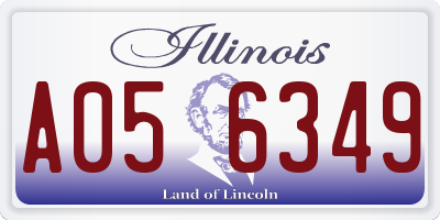 IL license plate A056349
