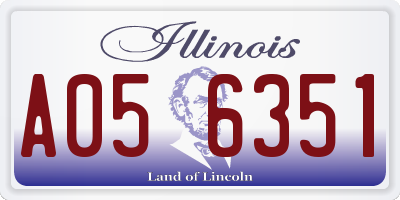 IL license plate A056351