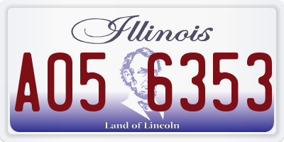 IL license plate A056353