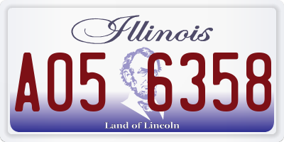 IL license plate A056358
