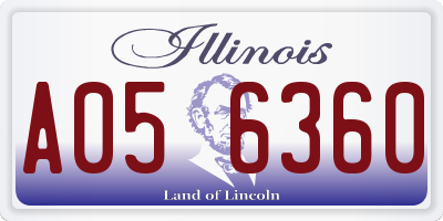 IL license plate A056360