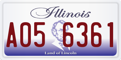 IL license plate A056361