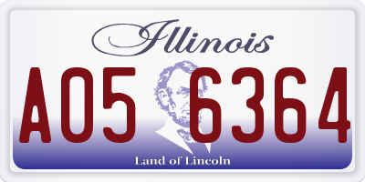 IL license plate A056364