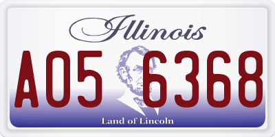 IL license plate A056368