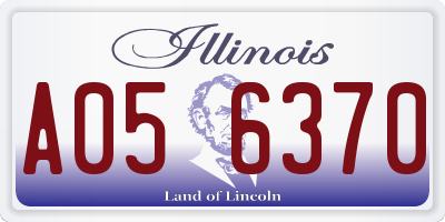 IL license plate A056370