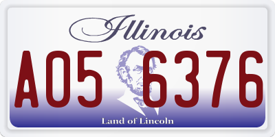 IL license plate A056376