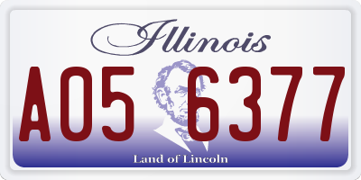 IL license plate A056377