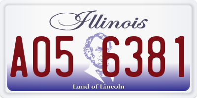 IL license plate A056381