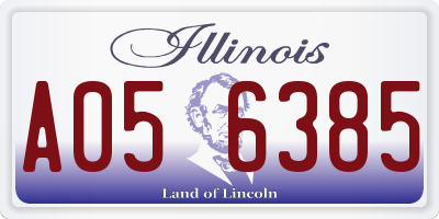 IL license plate A056385
