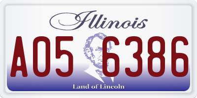 IL license plate A056386