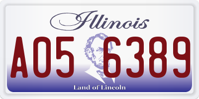 IL license plate A056389
