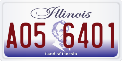 IL license plate A056401