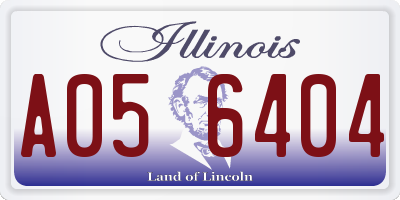 IL license plate A056404