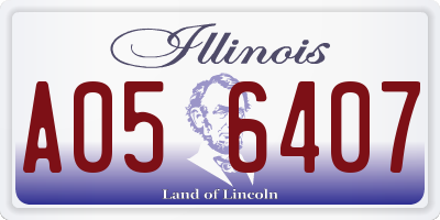 IL license plate A056407