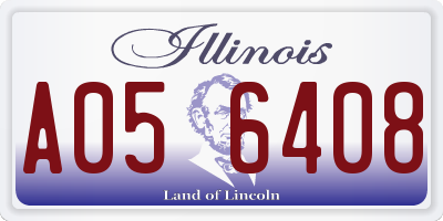IL license plate A056408