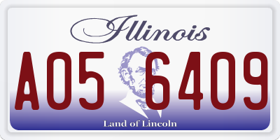 IL license plate A056409