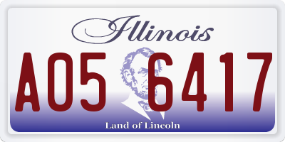 IL license plate A056417