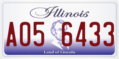 IL license plate A056433