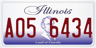 IL license plate A056434