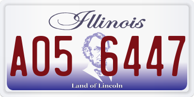 IL license plate A056447