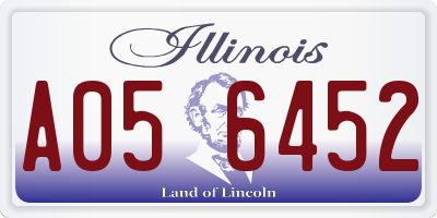 IL license plate A056452