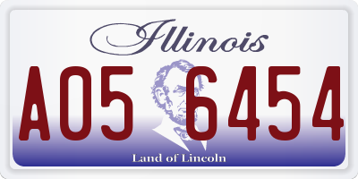 IL license plate A056454