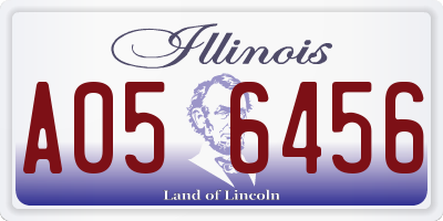 IL license plate A056456