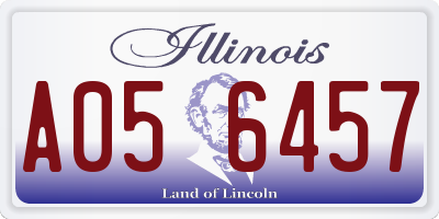 IL license plate A056457