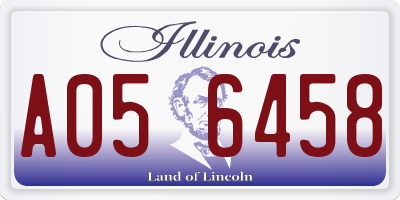 IL license plate A056458