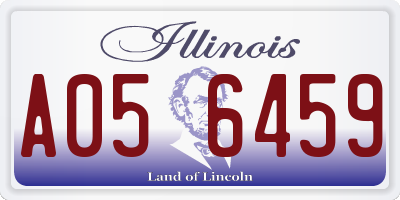 IL license plate A056459