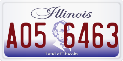 IL license plate A056463
