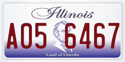 IL license plate A056467