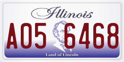 IL license plate A056468