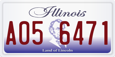 IL license plate A056471