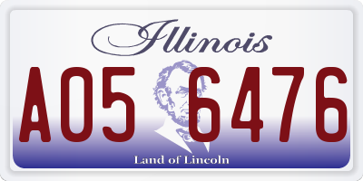 IL license plate A056476