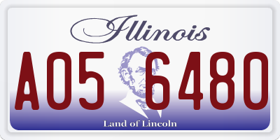 IL license plate A056480
