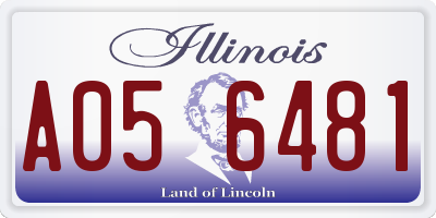 IL license plate A056481