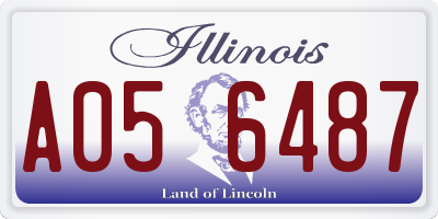 IL license plate A056487