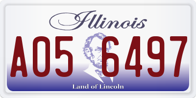 IL license plate A056497