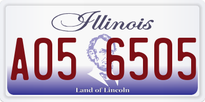 IL license plate A056505