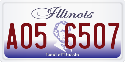 IL license plate A056507