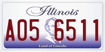IL license plate A056511