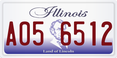 IL license plate A056512