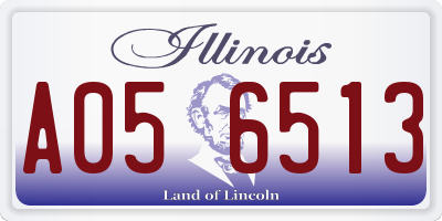 IL license plate A056513