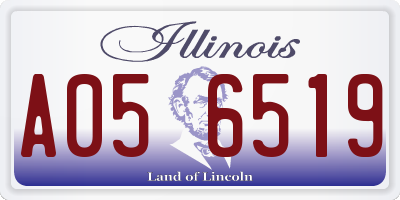IL license plate A056519