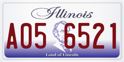 IL license plate A056521