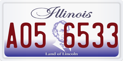IL license plate A056533