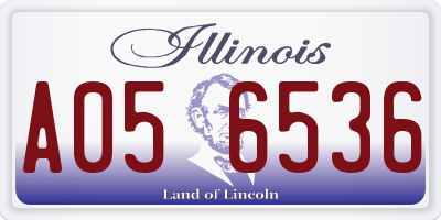 IL license plate A056536