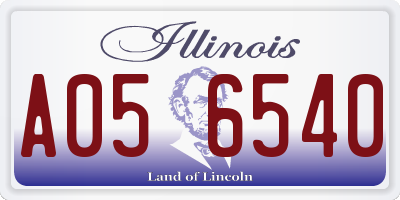IL license plate A056540