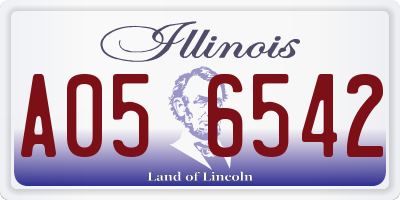 IL license plate A056542